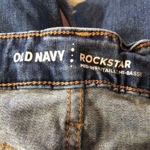Old Navy Rockstar Mid Rise Jeans Kirrie Blue 10R - Picture 12 of 16